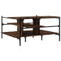 vidaXL Mesa de centro madera ingeniería roble ahumado 100x100x48,5 cm