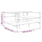 vidaXL Mesa de centro madera ingeniería roble ahumado 100x100x48,5 cm