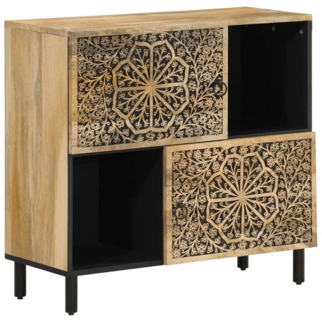 vidaXL Armario auxiliar madera maciza de mango 80x33x75 cm  