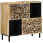 vidaXL Armario auxiliar madera maciza de mango 80x33x75 cm vidaXL Armario auxiliar madera maciza de mango 80x33x75 cm