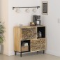 vidaXL Armario auxiliar madera maciza de mango 80x33x75 cm vidaXL Armario auxiliar madera maciza de mango 80x33x75 cm