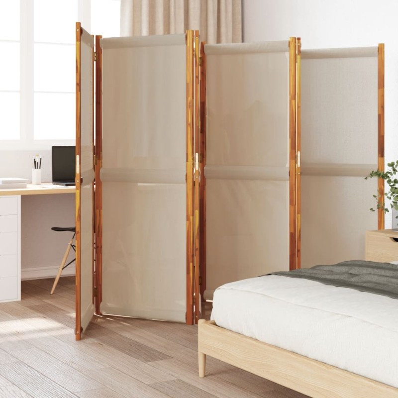 vidaXL Biombo divisor de 6 paneles gris taupe 420x180 cm vidaXL Biombo divisor de 6 paneles gris taupe 420x180 cm