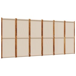 vidaXL Biombo divisor de 6 paneles gris taupe 420x180 cm