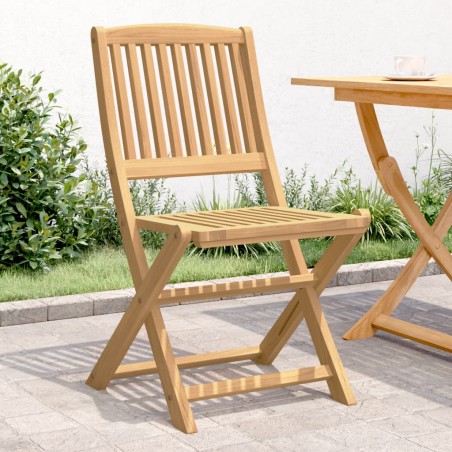 vidaXL Sillas de jardín plegables 4 uds madera acacia 57x49x90 cm