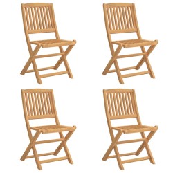 vidaXL Sillas de jardín plegables 4 uds madera acacia 57x49x90 cm
