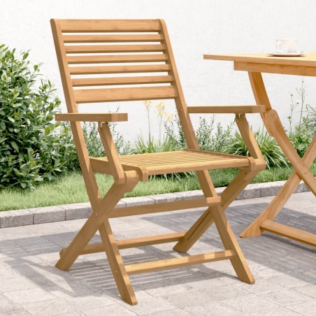 vidaXL Sillas de jardín plegables 4 uds madera acacia 54,5x61,5x86,5cm