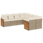 vidaXL Juego de sofás de jardín con cojines beige 8 pzas ratán PE vidaXL Juego de sofás de jardín con cojines beige 8 pzas ratán PE