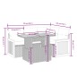 vidaXL Set de muebles de jardín 5 pzas y cojines ratán sintético negro