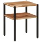 vidaXL Mesa auxiliar de madera maciza acacia y hierro 35x35x45 cm vidaXL Mesa auxiliar de madera maciza acacia y hierro 35x35x45 cm