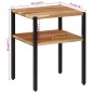 vidaXL Mesa auxiliar de madera maciza acacia y hierro 35x35x45 cm vidaXL Mesa auxiliar de madera maciza acacia y hierro 35x35x45 cm