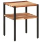 vidaXL Mesa auxiliar de madera maciza acacia y hierro 35x35x45 cm vidaXL Mesa auxiliar de madera maciza acacia y hierro 35x35x45 cm