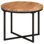 vidaXL Mesa de centro de madera maciza de acacia y hierro 45x45x35 cm vidaXL Mesa de centro de madera maciza de acacia y hierro 45x45x35 cm