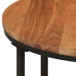 vidaXL Mesa de centro de madera maciza de acacia y hierro 45x45x35 cm vidaXL Mesa de centro de madera maciza de acacia y hierro 45x45x35 cm