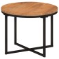 vidaXL Mesa de centro de madera maciza de acacia y hierro 45x45x35 cm vidaXL Mesa de centro de madera maciza de acacia y hierro 45x45x35 cm
