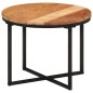 vidaXL Mesa de centro de madera maciza de acacia y hierro 45x45x35 cm vidaXL Mesa de centro de madera maciza de acacia y hierro 45x45x35 cm