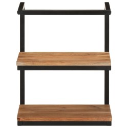 vidaXL Estante de pared madera maciza de acacia y hierro 40x30x50 cm