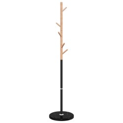 vidaXL Perchero de hierro con recubrimiento en polvo negro 172 cm