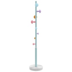 vidaXL Perchero de hierro con recubrimiento en polvo azul 172 cm