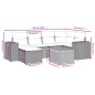 vidaXL Set de comedor de jardín 7 pzas y cojines ratán sintético negro vidaXL Set de comedor de jardín 7 pzas y cojines ratán sintético negro