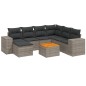 vidaXL Set de sofás de jardín 8 pzas y cojines ratán sintético gris vidaXL Set de sofás de jardín 8 pzas y cojines ratán sintético gris