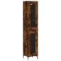 vidaXL Aparador de madera contrachapada roble ahumado 34,5x34x180 cm vidaXL Aparador de madera contrachapada roble ahumado 34,5x34x180 cm