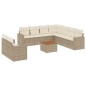 vidaXL Juego de sofás jardín con cojines beige 10 pzas ratán sintético vidaXL Juego de sofás jardín con cojines beige 10 pzas ratán sintético