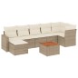 vidaXL Juego de sofás de jardín con cojines beige 8 pzas ratán PE vidaXL Juego de sofás de jardín con cojines beige 8 pzas ratán PE