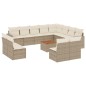 vidaXL Set sofás de jardín con cojines 13 pzas ratán sintético beige vidaXL Set sofás de jardín con cojines 13 pzas ratán sintético beige