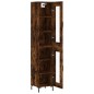 vidaXL Aparador de madera contrachapada roble ahumado 34,5x34x180 cm vidaXL Aparador de madera contrachapada roble ahumado 34,5x34x180 cm