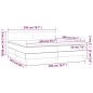 vidaXL Cama box spring con colchón LED tela marrón oscuro 200x200 cm vidaXL Cama box spring con colchón LED tela marrón oscuro 200x200 cm