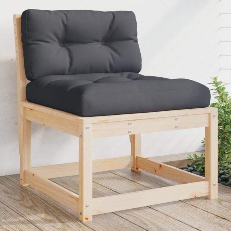 vidaXL Sofá de jardín con cojines madera maciza de pino vidaXL Sofá de jardín con cojines madera maciza de pino