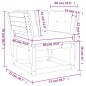 vidaXL Sofá jardín reposabrazos cojines madera maciza pino marrón cera vidaXL Sofá jardín reposabrazos cojines madera maciza pino marrón cera