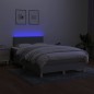 vidaXL Cama box spring con colchón tela y LED gris claro 120x200 cm vidaXL Cama box spring con colchón tela y LED gris claro 120x200 cm