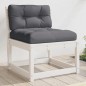 vidaXL Sofás de jardín con cojines 2 uds madera maciza de pino blanco vidaXL Sofás de jardín con cojines 2 uds madera maciza de pino blanco