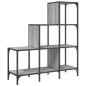 vidaXL Estantería madera ingeniería y metal gris Sonoma 92x30x102 cm vidaXL Estantería madera ingeniería y metal gris Sonoma 92x30x102 cm