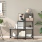 vidaXL Estantería madera ingeniería y metal gris Sonoma 92x30x102 cm vidaXL Estantería madera ingeniería y metal gris Sonoma 92x30x102 cm