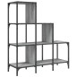 vidaXL Estantería madera ingeniería y metal gris Sonoma 92x30x102 cm vidaXL Estantería madera ingeniería y metal gris Sonoma 92x30x102 cm