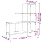 vidaXL Estantería madera ingeniería y metal gris Sonoma 92x30x102 cm vidaXL Estantería madera ingeniería y metal gris Sonoma 92x30x102 cm