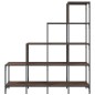 vidaXL Estantería madera ingeniería y metal marrón roble 122x30x132 cm vidaXL Estantería madera ingeniería y metal marrón roble 122x30x132 cm