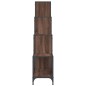 vidaXL Estantería madera ingeniería y metal marrón roble 122x30x132 cm vidaXL Estantería madera ingeniería y metal marrón roble 122x30x132 cm
