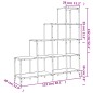 vidaXL Estantería madera ingeniería y metal marrón roble 122x30x132 cm vidaXL Estantería madera ingeniería y metal marrón roble 122x30x132 cm