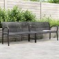 vidaXL Banco de jardín doble de acero y WPC 231 cm vidaXL Banco de jardín doble de acero y WPC 231 cm
