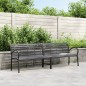 vidaXL Banco de jardín doble de acero y WPC 231 cm vidaXL Banco de jardín doble de acero y WPC 231 cm