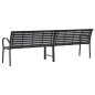 vidaXL Banco de jardín doble de acero y WPC 231 cm vidaXL Banco de jardín doble de acero y WPC 231 cm
