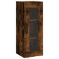 vidaXL Aparador de madera contrachapada roble ahumado 34,5x34x180 cm vidaXL Aparador de madera contrachapada roble ahumado 34,5x34x180 cm