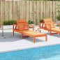 vidaXL Tumbona de madera maciza de pino marrón cera 199,5x62x55 cm vidaXL Tumbona de madera maciza de pino marrón cera 199,5x62x55 cm