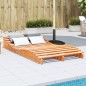 vidaXL Tumbona de madera maciza de pino marrón cera 205x110x31,5 cm vidaXL Tumbona de madera maciza de pino marrón cera 205x110x31,5 cm