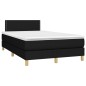 vidaXL Cama box spring con colchón LED tela negro 120x200 cm vidaXL Cama box spring con colchón LED tela negro 120x200 cm