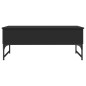 vidaXL Mesa de centro de madera ingeniería y metal negro 100x50x40 cm vidaXL Mesa de centro de madera ingeniería y metal negro 100x50x40 cm