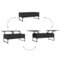vidaXL Mesa de centro de madera ingeniería y metal negro 100x50x40 cm vidaXL Mesa de centro de madera ingeniería y metal negro 100x50x40 cm